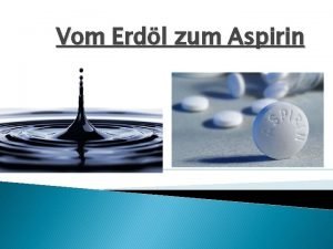 Vom Erdl zum Aspirin Gliederung 1 2 3