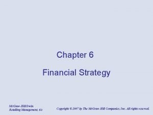 Financial strategy in retail management