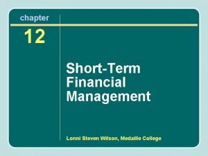 Short term financial management