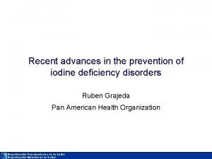 Iodine deficiency