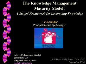 Knowledge management maturity model Knowledge management maturity model