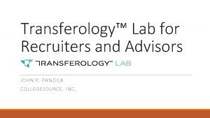 Transferology lab