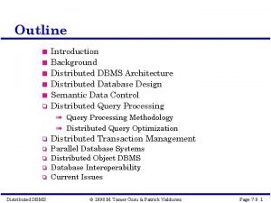 Ingres algorithm distributed database