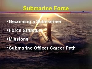 Submarine officer career path