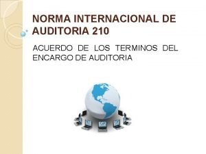 Norma internacional de auditoria 210