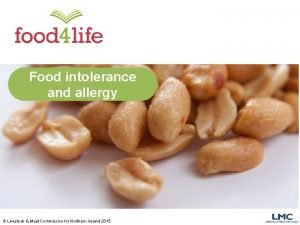 Food intolerance and allergy Livestock Meat Commission for