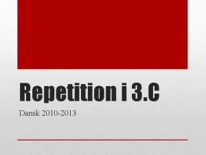 Repetition dansk