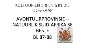 Xhosa kultuur kos