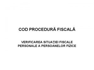 Verificare cod fiscal