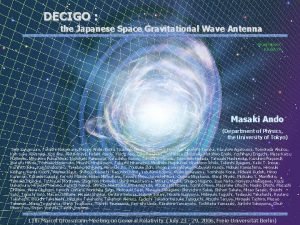 DECIGO the Japanese Space Gravitational Wave Antenna Illustration