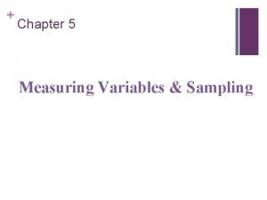 Sampling variable