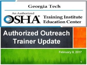 Georgia tech osha outreach portal