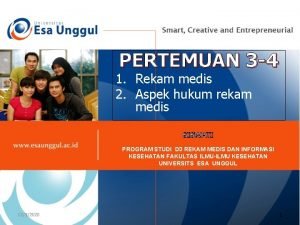 PERTEMUAN 3 4 1 Rekam medis 2 Aspek