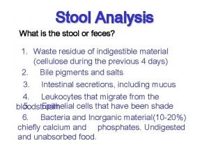 Stool microscopic examination