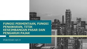 Fungsi permintaan