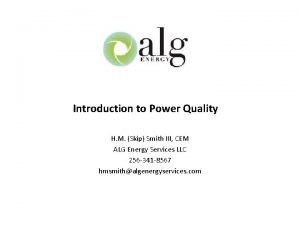 What is power quality definition
