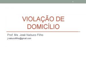 1 VIOLAO DE DOMICLIO Prof Ms Jos Nabuco