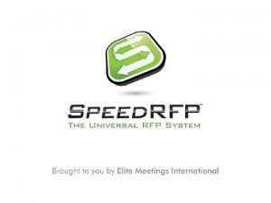 What is Speed RFP Saves Time Saves Money