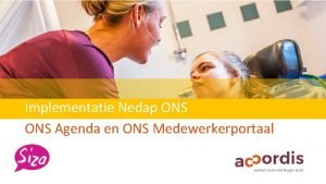 Ons agenda Ons agenda