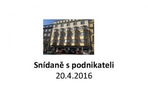 Sndan s podnikateli 20 4 2016 Statistika S