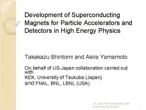 Development of Superconducting Magnets for Particle Accelerators and