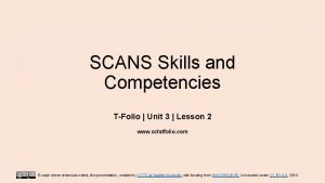 Scans competencies