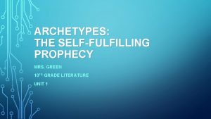 Self fulfilling prophecy example