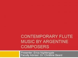 Contemporary flute music