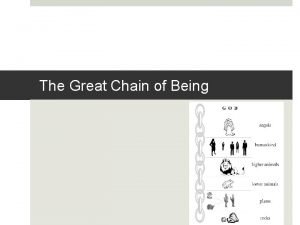 Jacobean chain of being