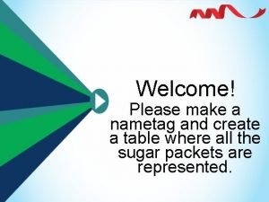 Welcome Please make a nametag and create a