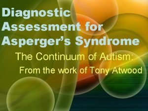 Aspergers assessment