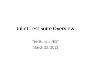 Juliet test suite