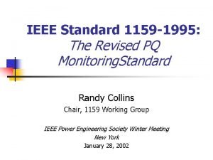 Ieee standard 1159-1995 Ieee standard 1159-1995
