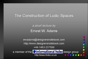 Ludic space