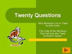Why monkeys live in trees