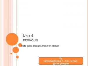 Pronoun for human