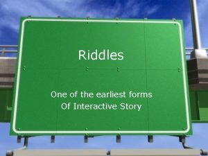 Riddle poem interactive