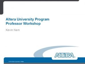 Altera university program