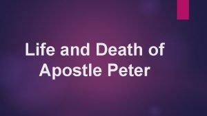 Peter's death Peter's death