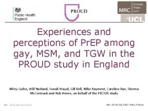 Experiences and perceptions of Pr EP among gay