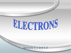 Sections 5 1 and 5 3 Neils Bohr1913