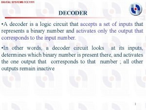 Decode logic Decode logic