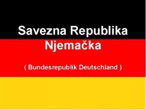 Savezna Republika Njemaka Bundesrepublik Deutschland Prirodne cjeline Sjeverna