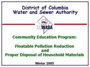 District of Columbia Water and Sewer Authority Community