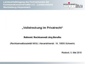 Landesarbeitstagung des Fachverbandes der Kommunalkassenverwalter e V Landesverband