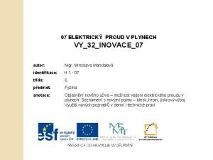 Elektrický výboj ve zředěných plynech