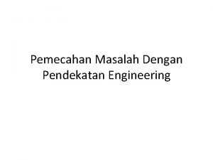Contoh masalah engineering