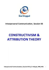 Attribution theory communication