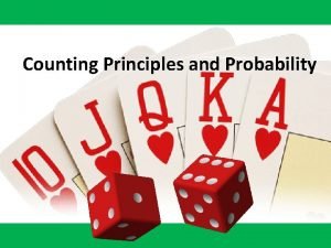 Counting Principles and Probability We equate probability with