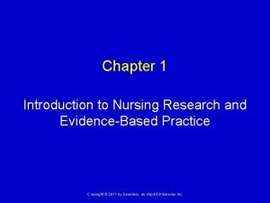 Introduction of nursing research Introduction of nursing research
